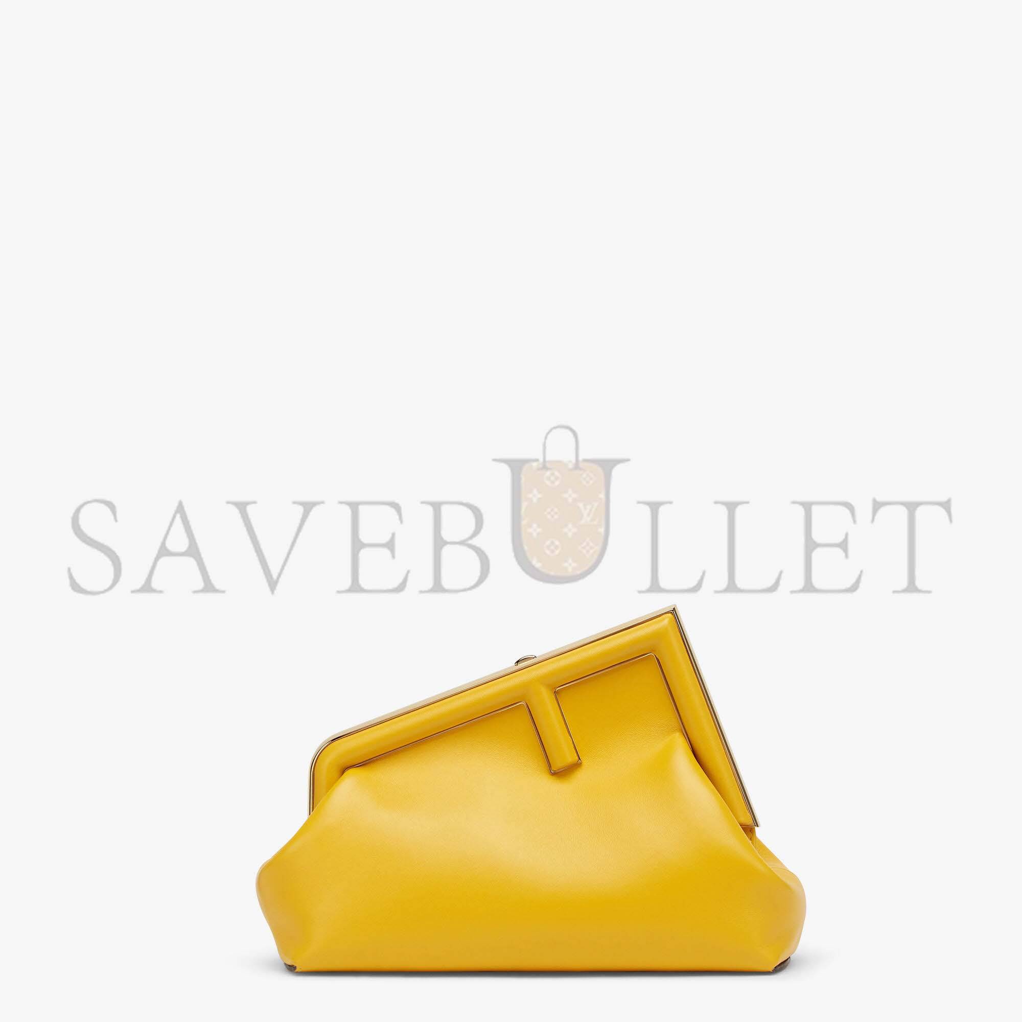 F**di first small - yellow leather bag 8bp129abvef192e (26*18*9.5cm)