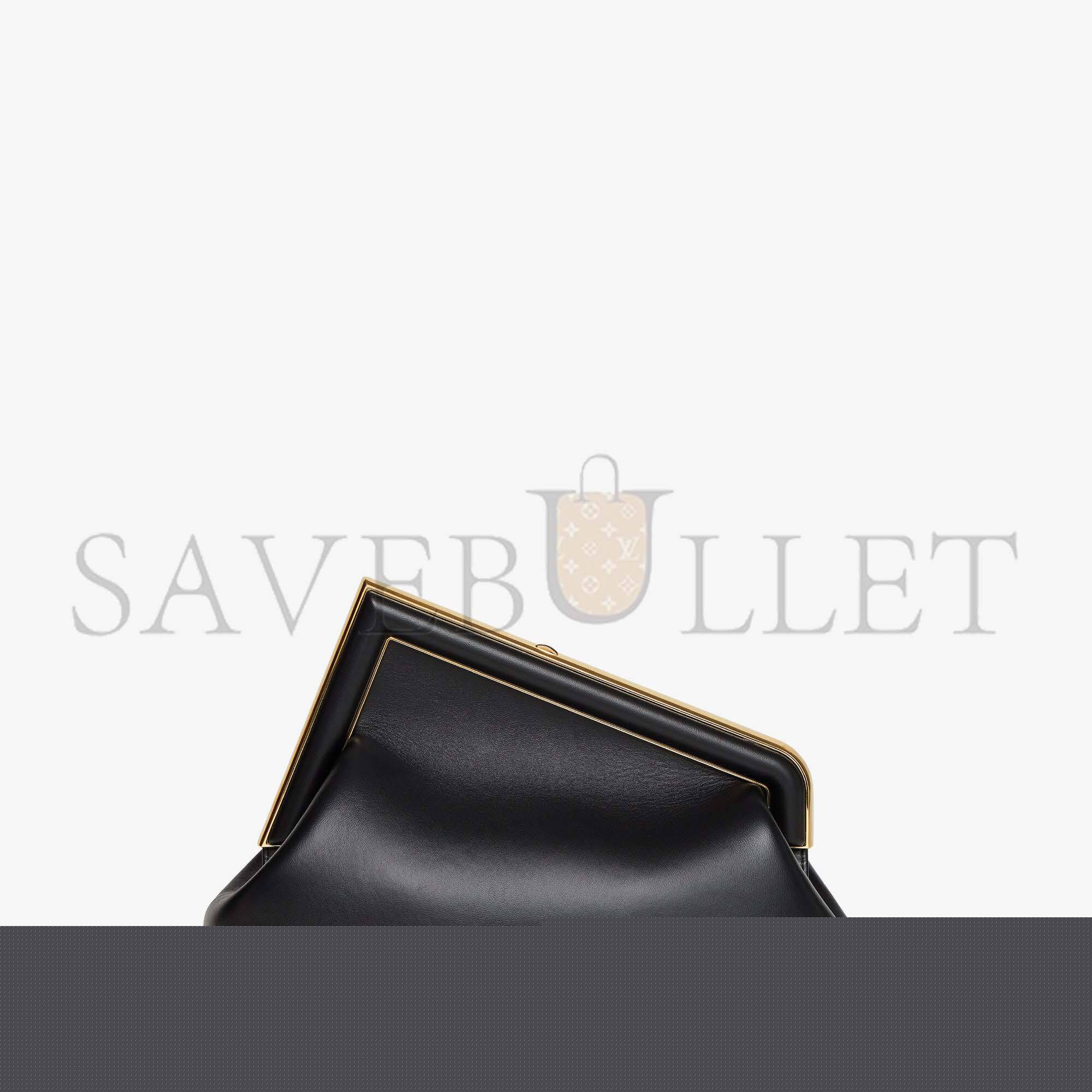 F**di first midi - black leather bag 8bp137abvef0kur (30*20*14cm)
