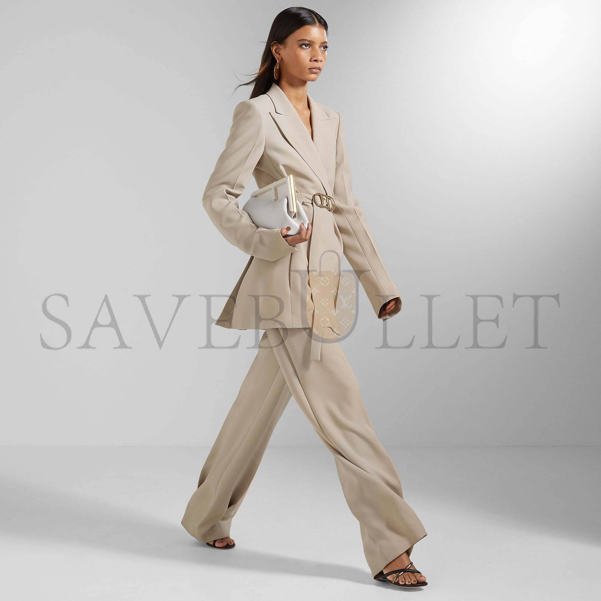 F**di first small - light gray leather bag 8bp129abvef1c76 (26*18*9.5cm)