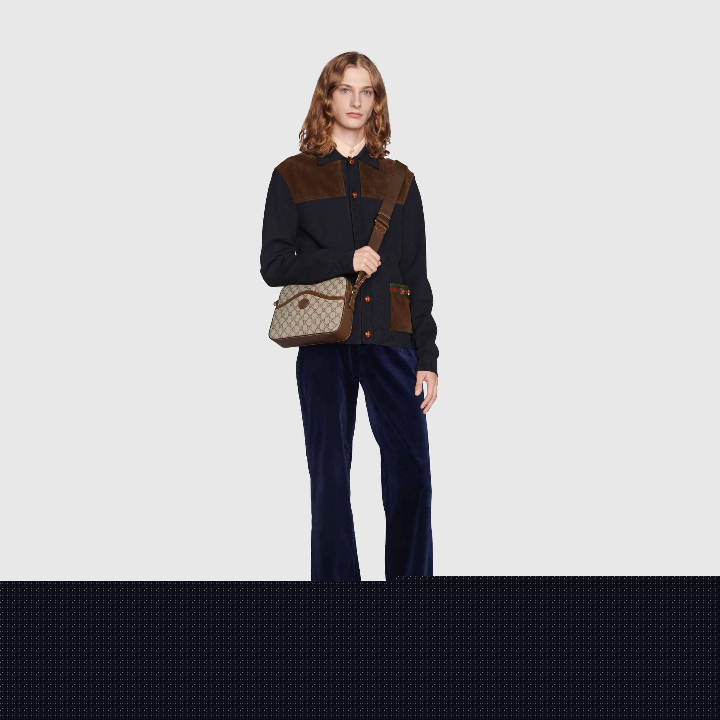 G*u*i messenger bag with interlocking&g 675891 92thg 8563 (25.5*20*6cm)