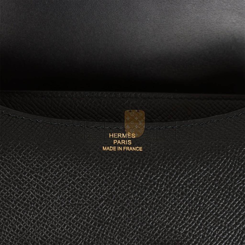 H**mes constance 18 black epsom gold hardware (18cm)