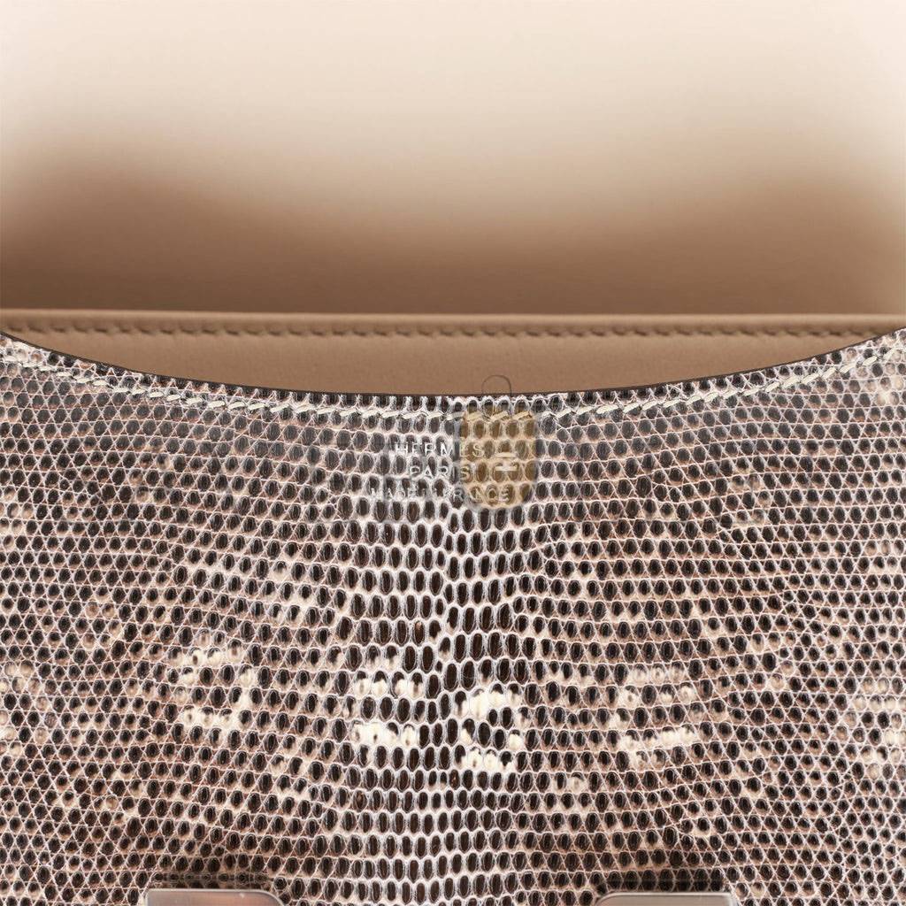 H**mes mini constance 18 ombre lizard varanus palladium hardware (18*16*5cm)