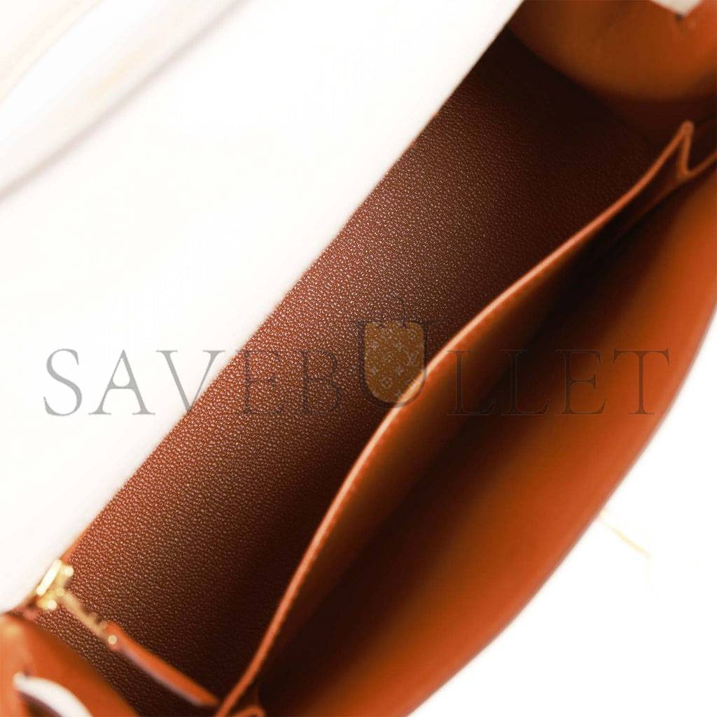 H**mes special order (hss) kelly sellier 25 nata verso epsom brushed gold hardware handmade (25*17*7cm)