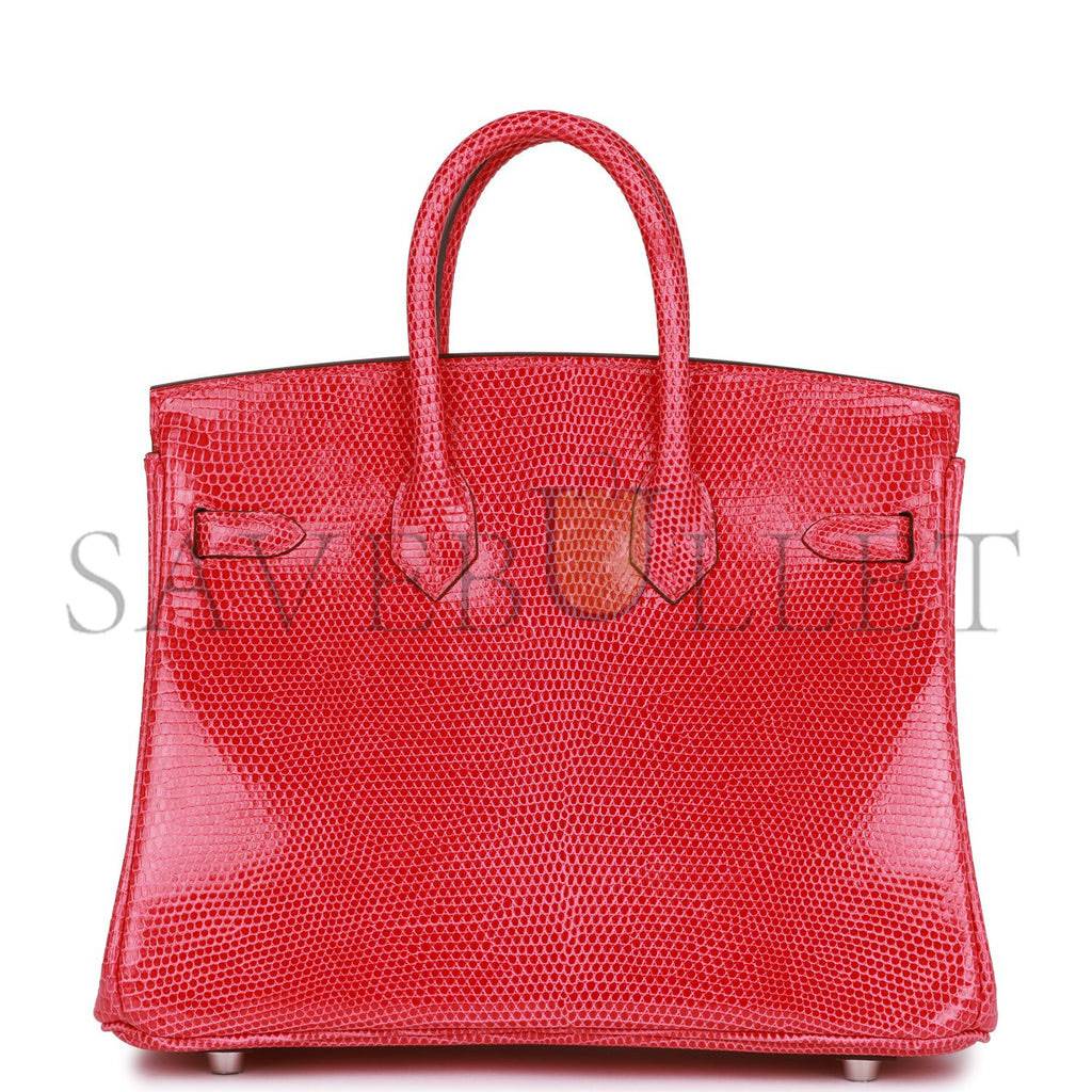 H**mes birkin 25 rose extreme lizard palladium hardware (25*19*12cm)