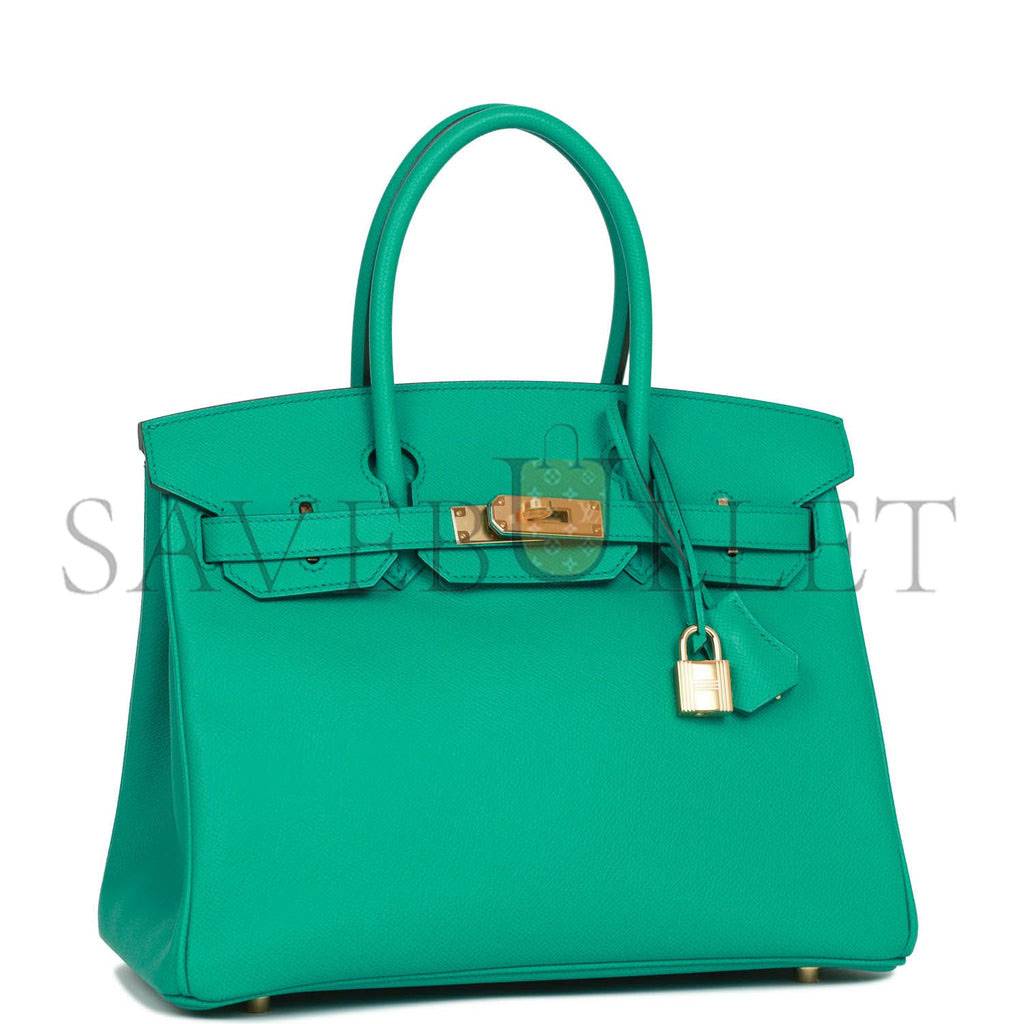 H**mes birkin 30 vert jade epsom gold hardware (30cm)