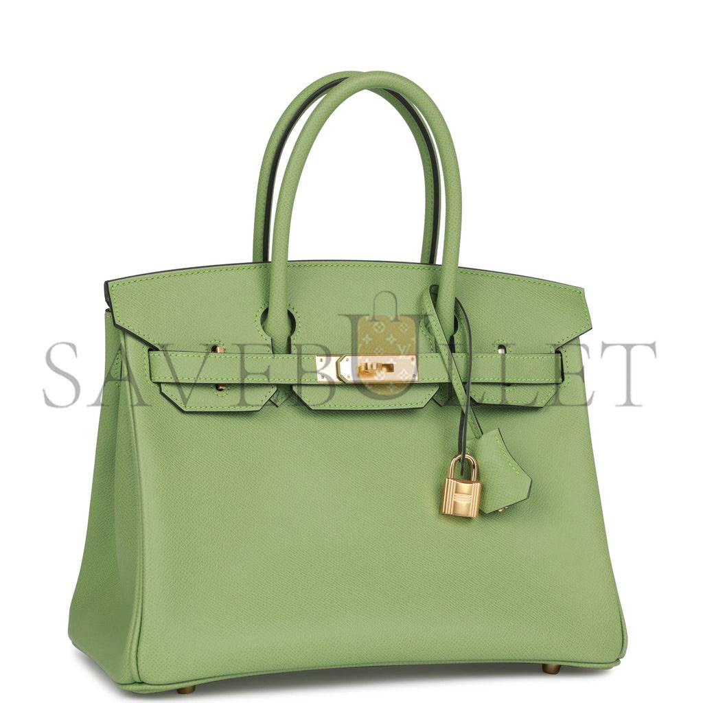H**mes birkin 30 vert criquet epsom gold hardware (30cm)