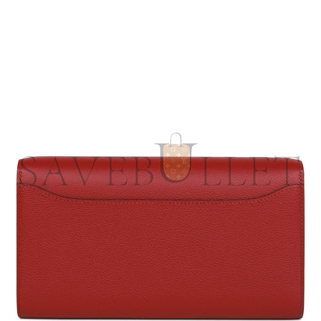 H**mes constance wallet to go rouge grenat evercolor gold hardware (8*4.5*1.5cm)
