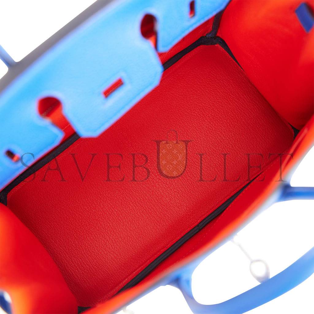 H**mes birkin 25 bleu royal verso togo palladium hardware handmade (25cm)