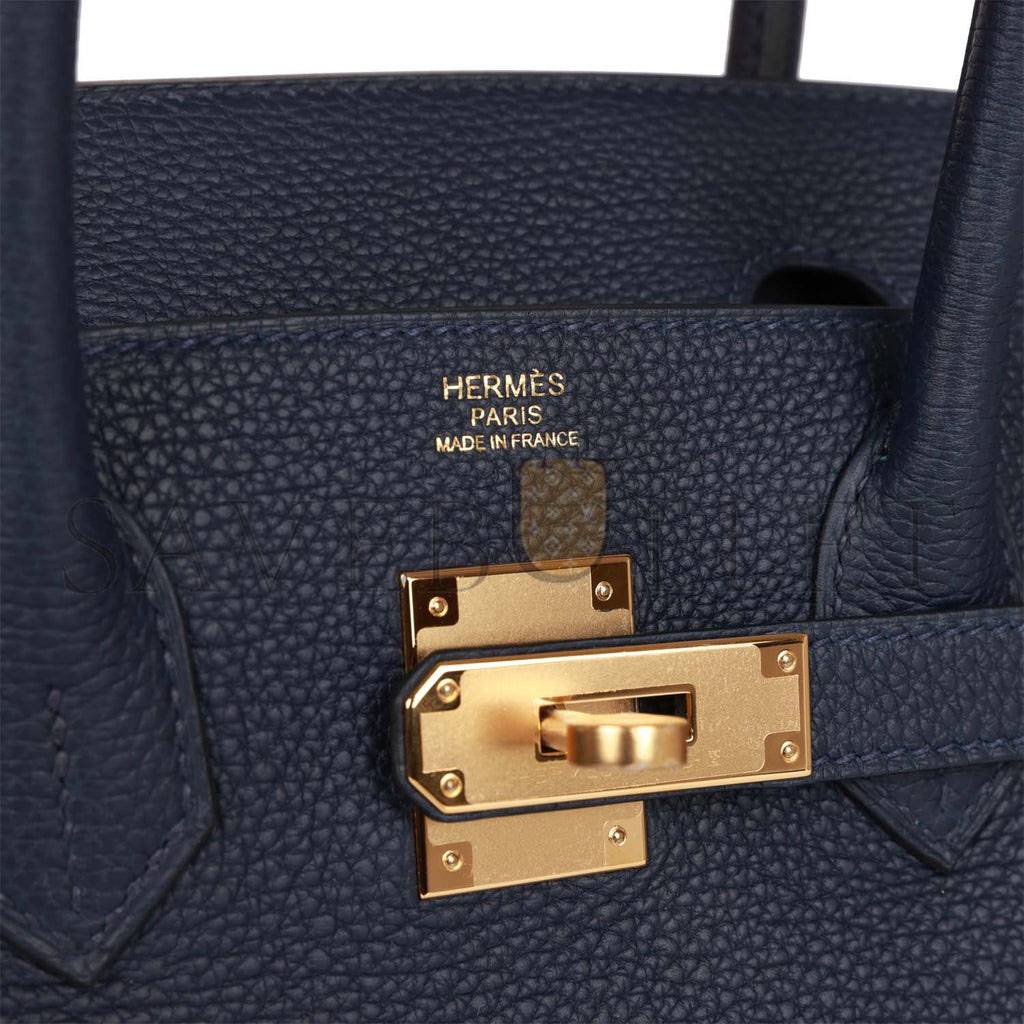 H**mes birkin 30 bleu nuit togo gold hardware (30cm)