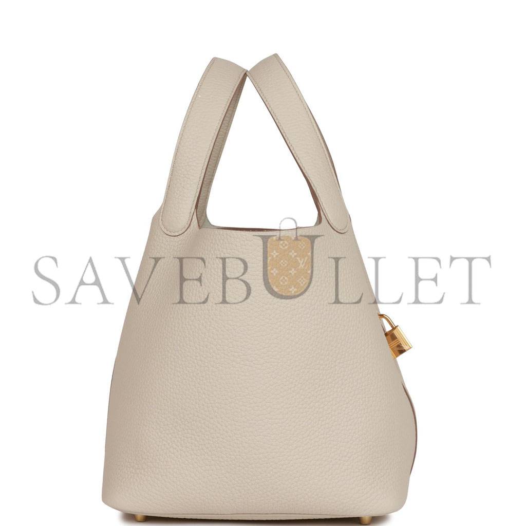 H**mes picotin lock 22 beton clemence gold hardware (22*21*18cm)