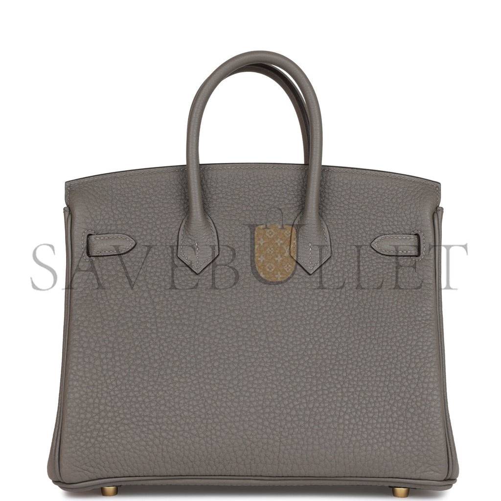H**mes birkin 25 gris meyer togo gold hardware handmade (25cm)