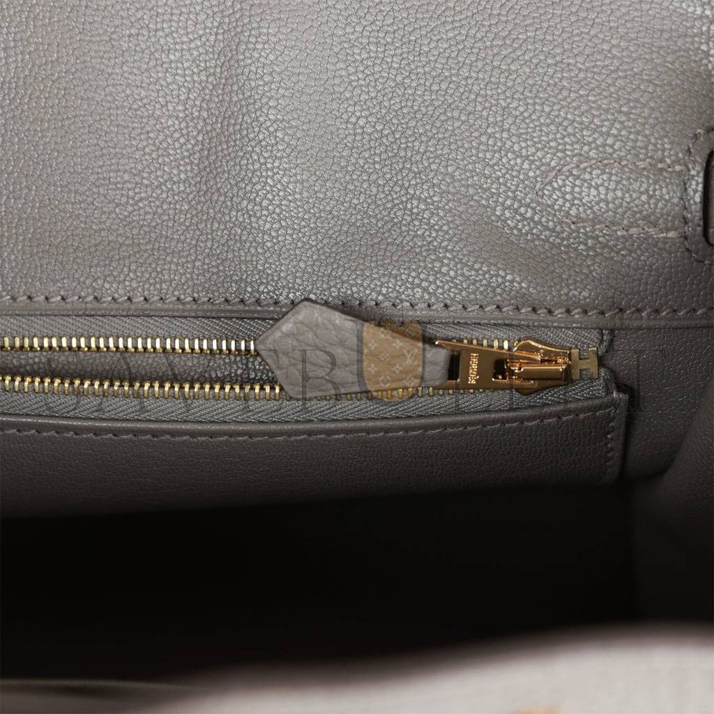 H**mes birkin 25 gris meyer togo gold hardware handmade (25cm)