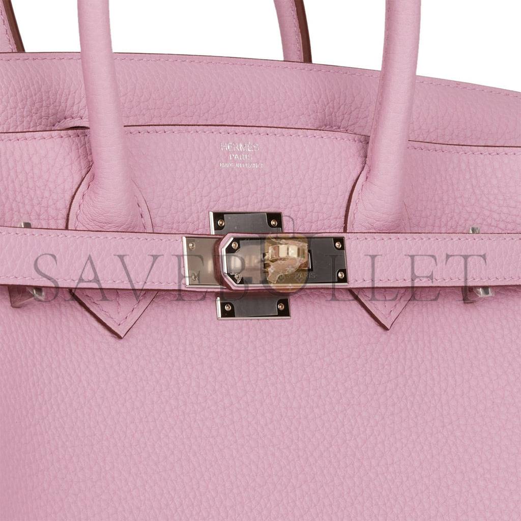 H**mes birkin 30 mauve sylvestre clemence palladium hardware (30cm)