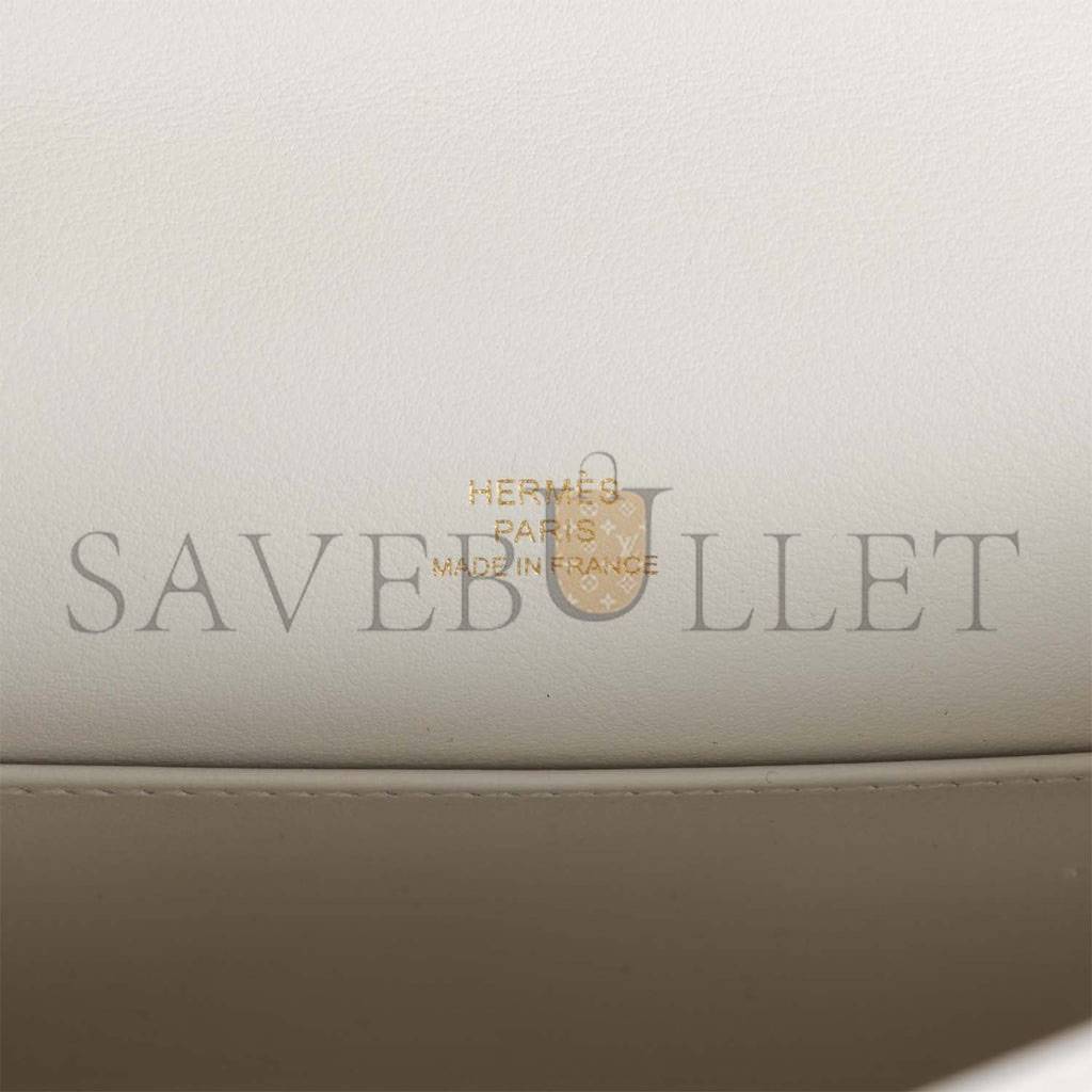 H**mes mini kelly pochette white swift gold hardware (22*14*7cm)