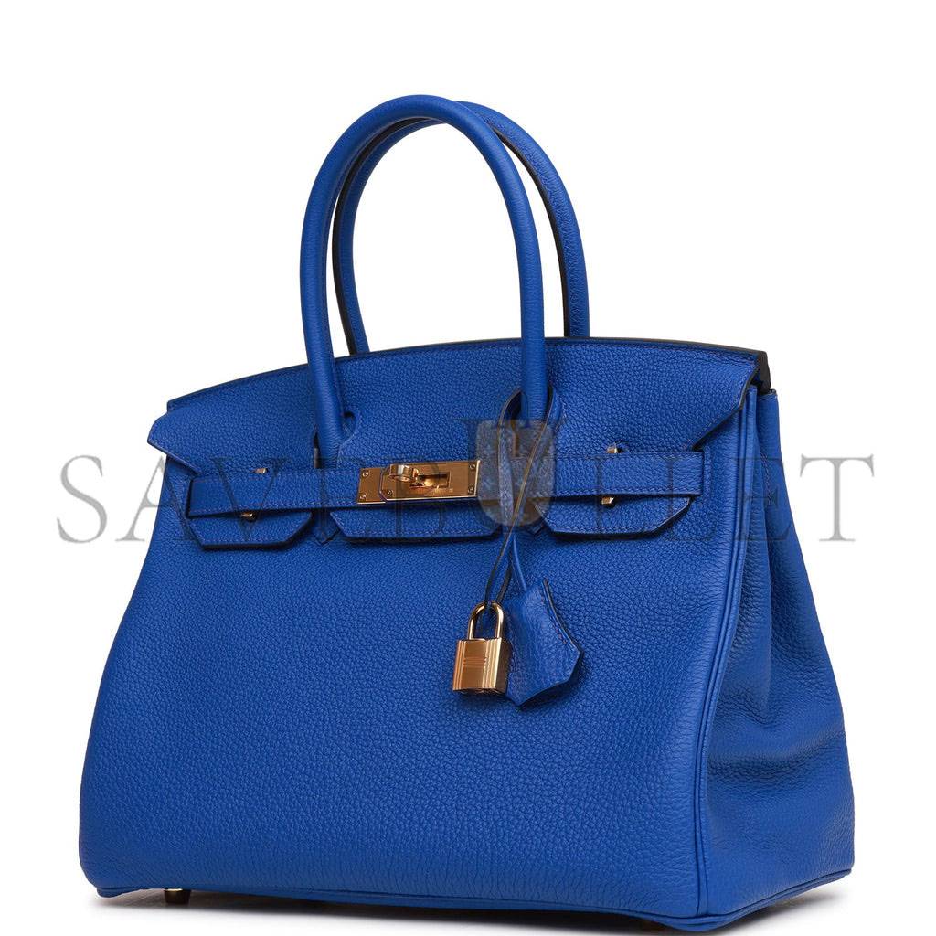 H**mes birkin 30 bleu royal togo gold hardware (30cm)