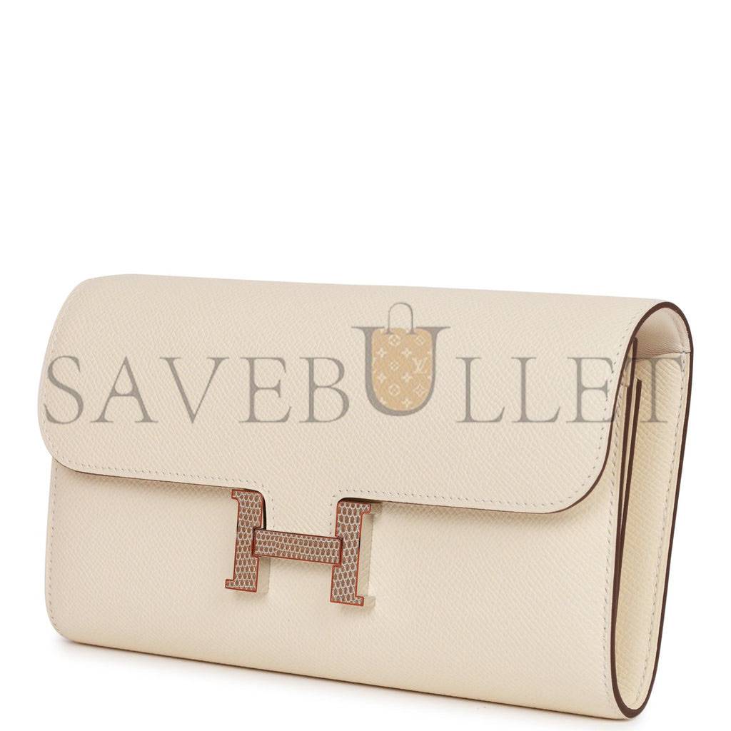 H**mes constance wallet to go nata epsom and lizard palladium hardware (22*11cm)