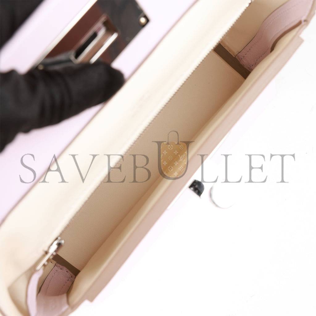 H**mes mini 2424 bag mauve pale verso evercolor and swift palladium hardware (23*17*11cm)