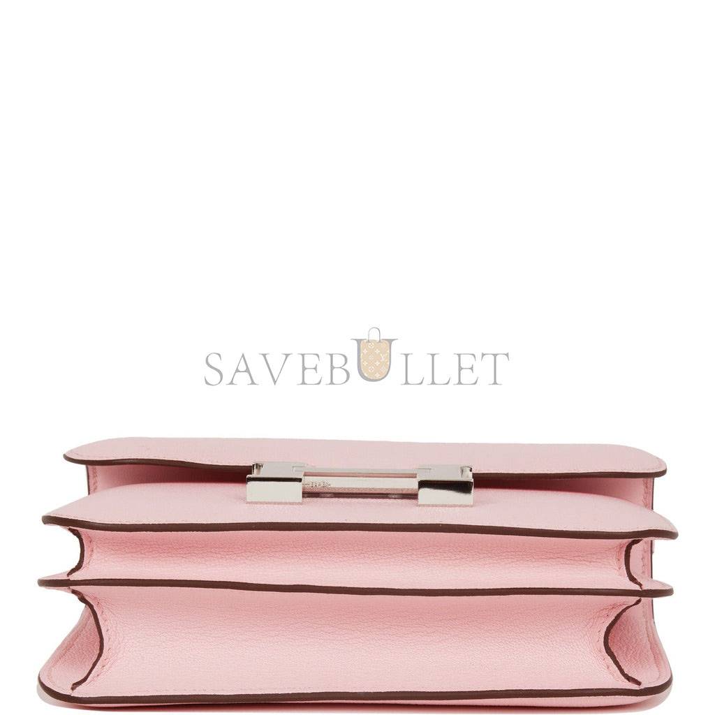 H**mes constance 18 rose sakura chevre palladium hardware 39692487491678 (18cm)