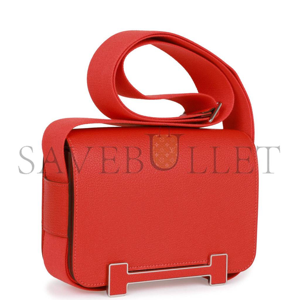 H**mes geta capucine chevre palladium hardware (20.3*14*6.4cm)