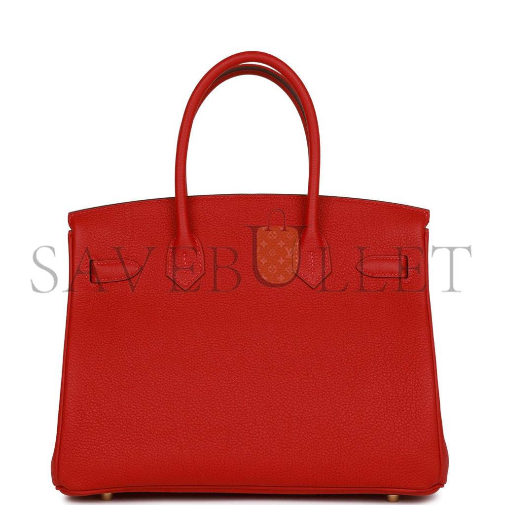 H**mes special order (hss) birkin 30 rouge casaque togo gold hardware ( 30cm*22*16cm)