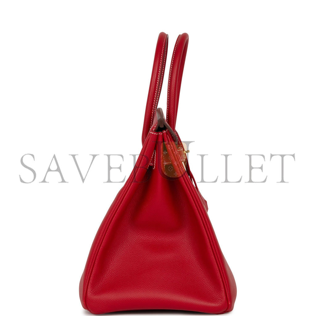 H**mes birkin 35 rouge casaque candy epsom permabrass hardware (35cm)