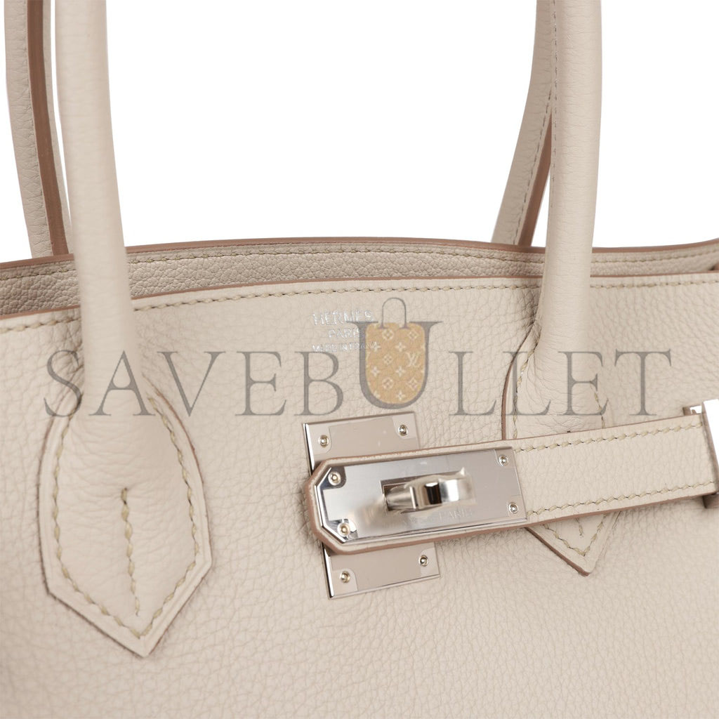 H**mes 3 en 1 birkin 30 beton togo and swift palladium hardware (30cm)