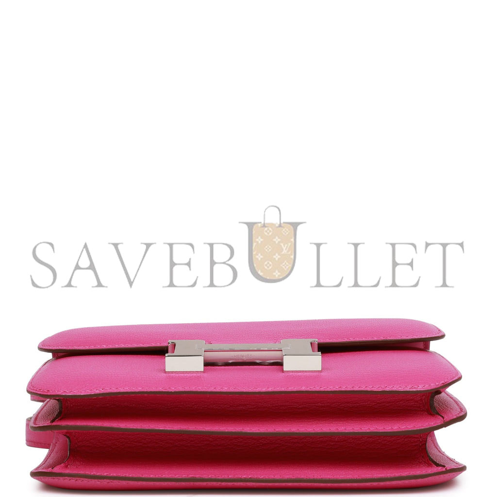 H**mes constance 18 magnolia evercolor palladium hardware (18cm)