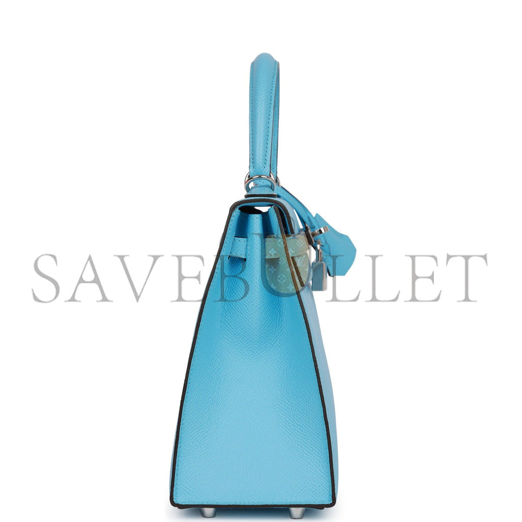 H**mes kelly sellier 25 celeste epsom palladium hardware (25*17*7cm)