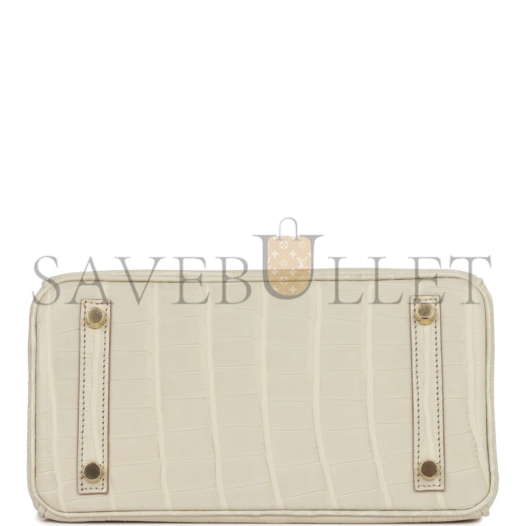 H**mes birkin 25 beton matte alligator gold hardware handmade (25*19*12cm)