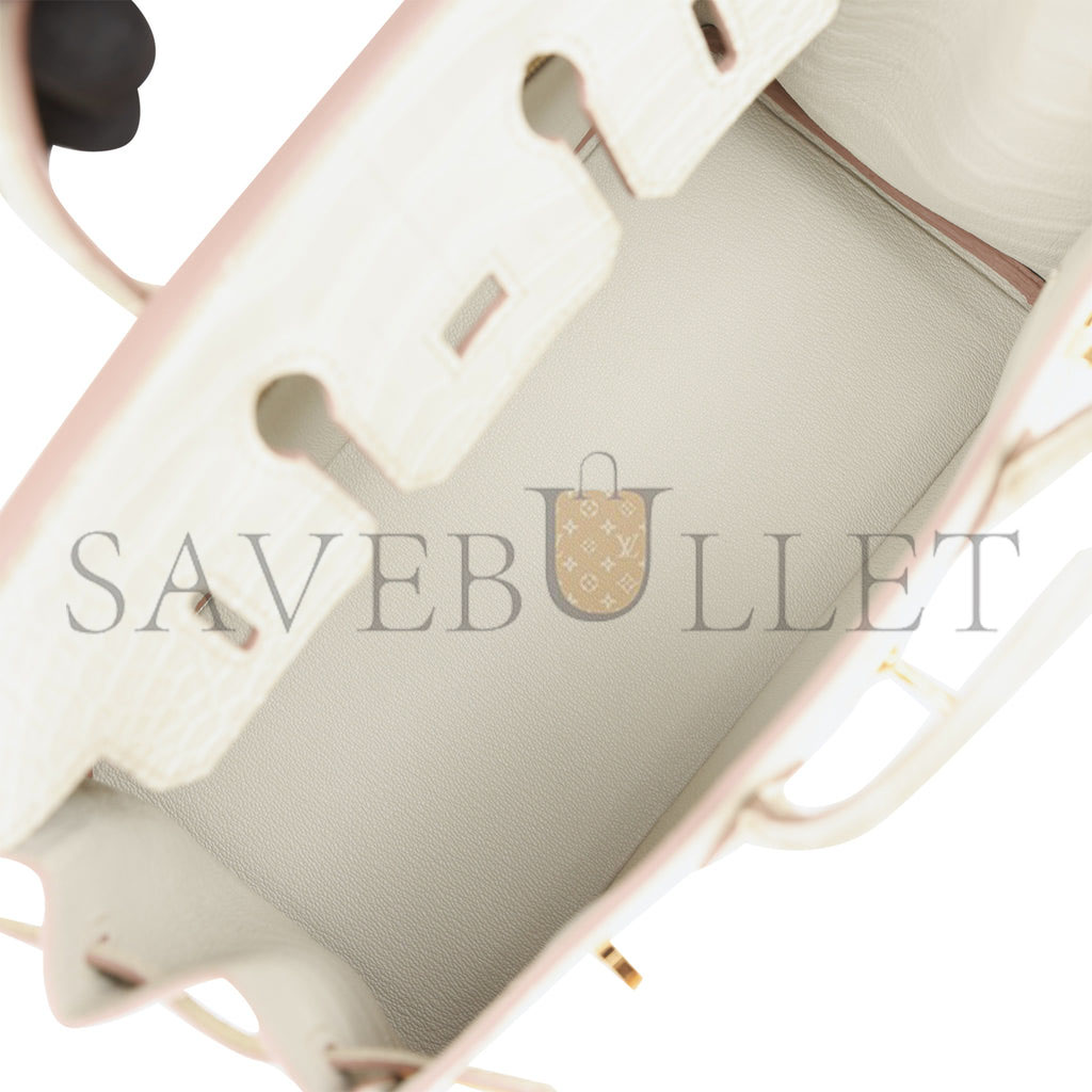 H**mes birkin 25 beton matte alligator gold hardware handmade (25*19*12cm)