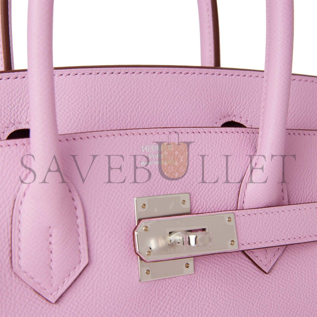 H**mes birkin 30 mauve sylvestre epsom palladium hardware (30cm)