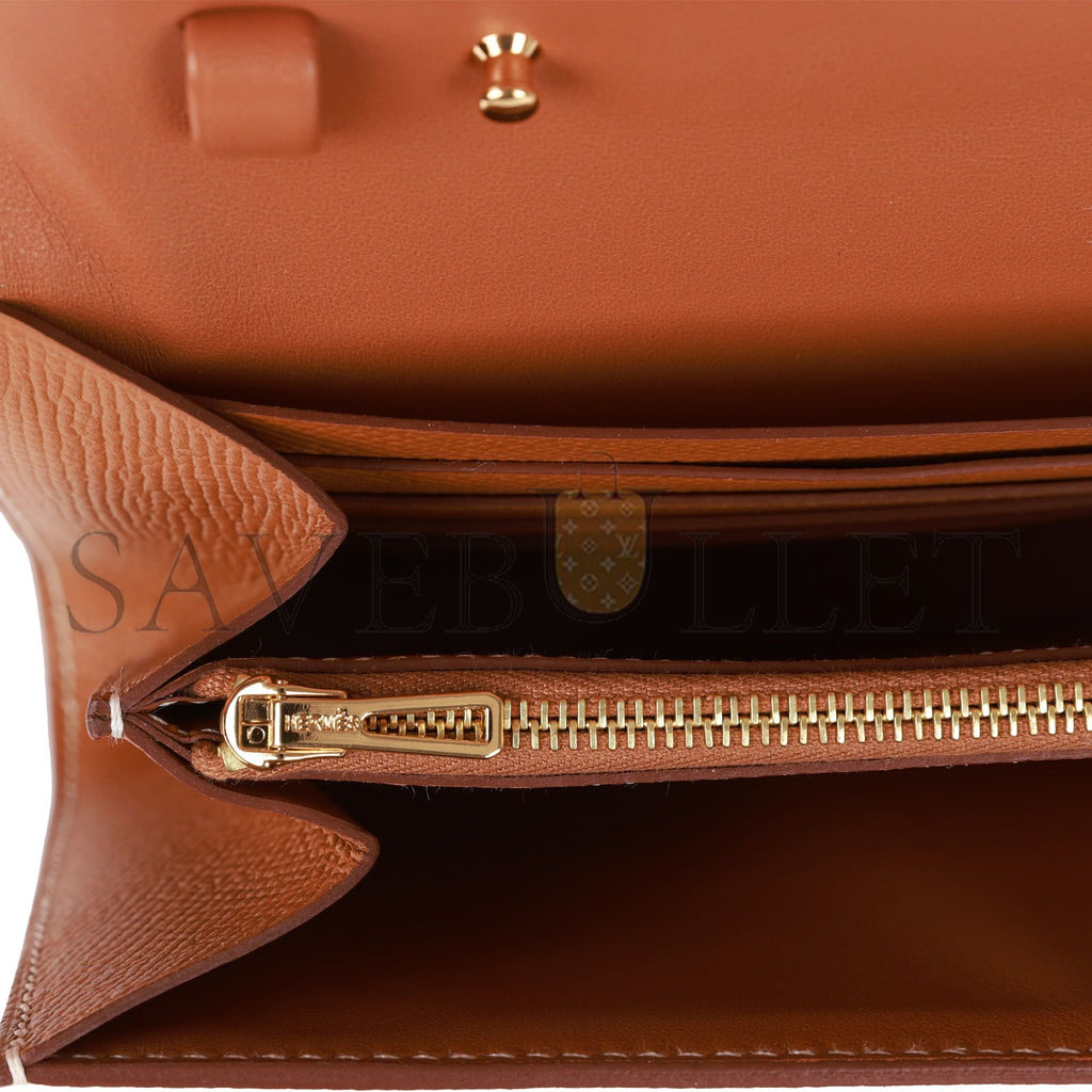 H**mes constance wallet to go gold epsom gold hardware (22*11cm)
