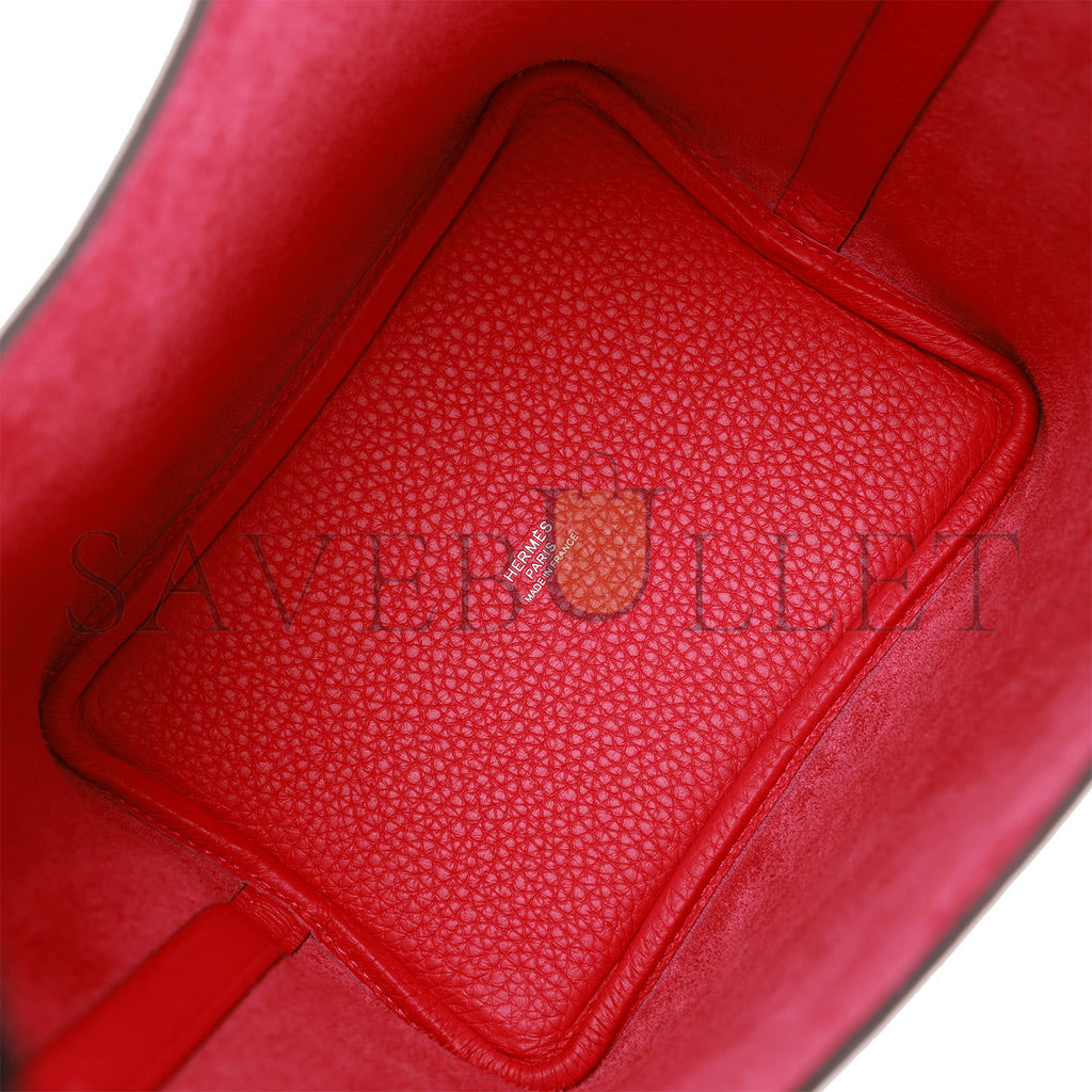 H**mes monochrome picotin 18 rose mexico clemence pink hardware (18*12*19cm)