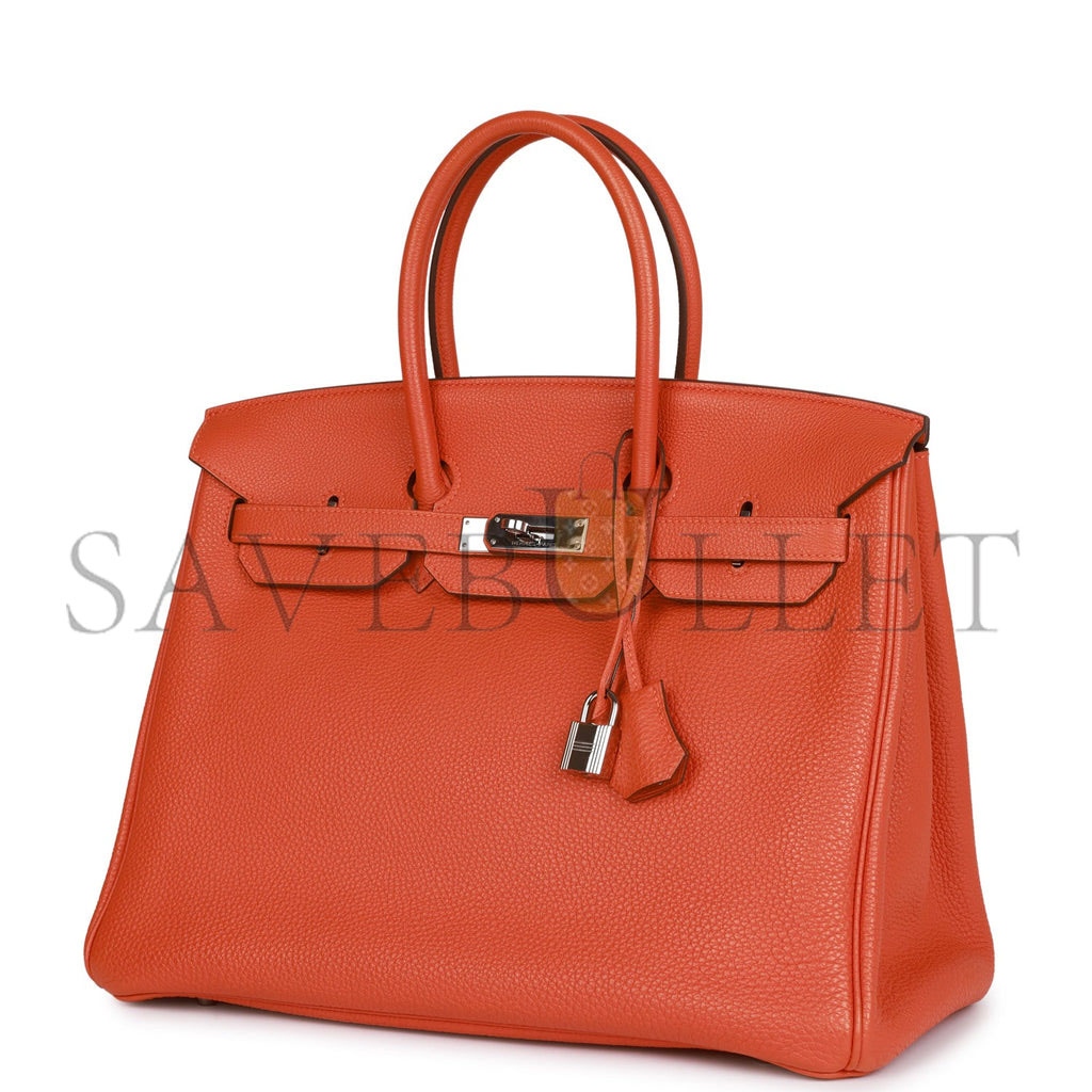 H**mes birkin 35 orange h clemence palladium hardware (35cm)
