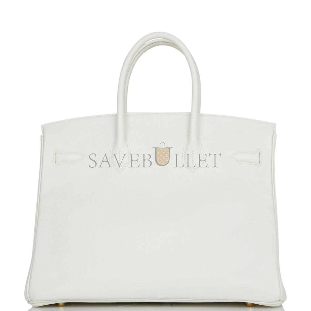H**mes birkin 35 white clemence gold hardware (35cm)