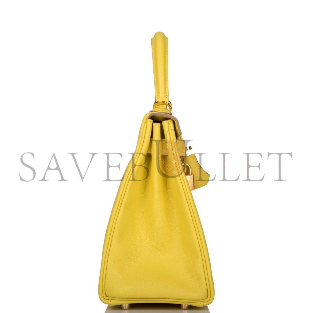 H**mes kelly retourne 28 lime evercolor gold hardware (28*22*10cm)