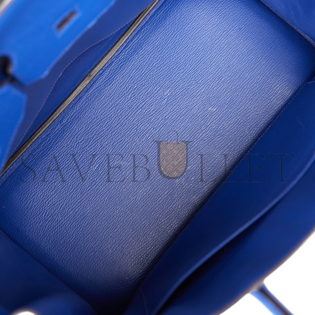 H**mes birkin 35 bleu electric togo palladium hardware (35cm)