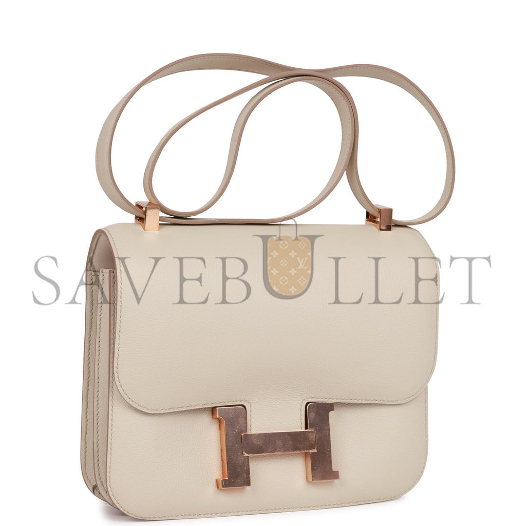 H**mes constance 24 gris perle evercolor rose gold hardware 39830448537694 (24cm)