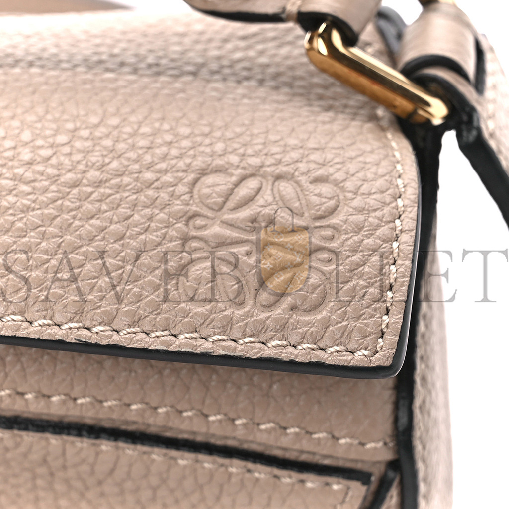 l*ew* calfskin mini puzzle bag sand mink (18*12.5*8cm)