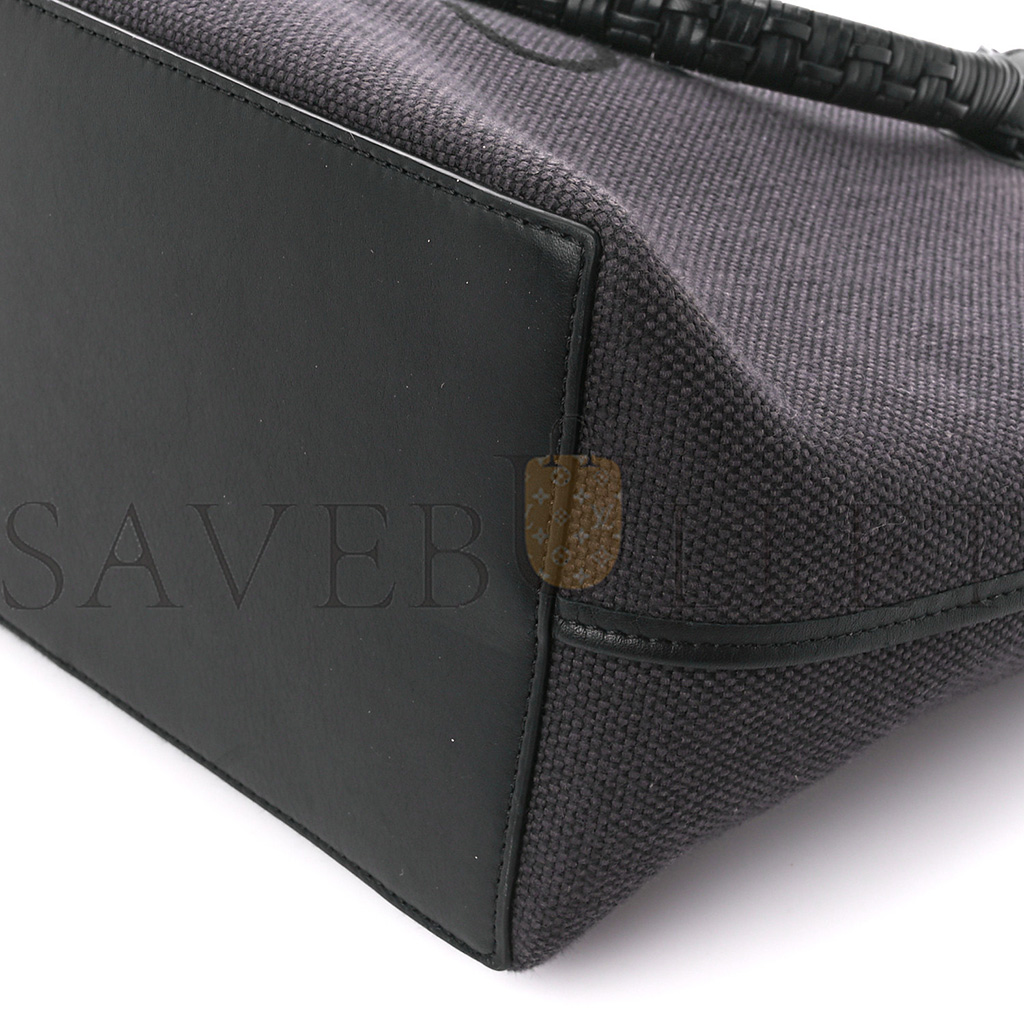 l*ew* canvas calfskin medium anagram tote anthracite (32*30*17cm)