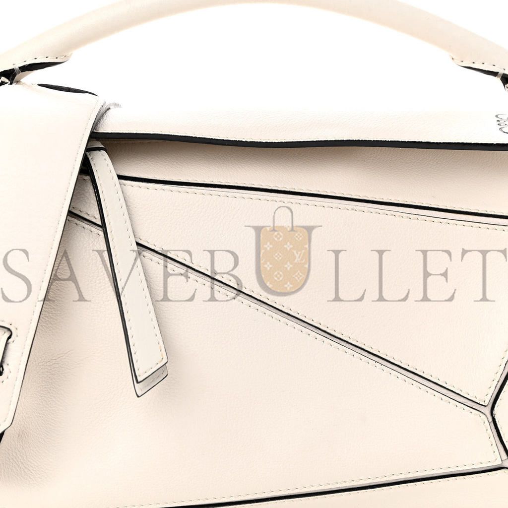 l*ew* grained calfskin small puzzle bag white (24*16.5*10.5cm)