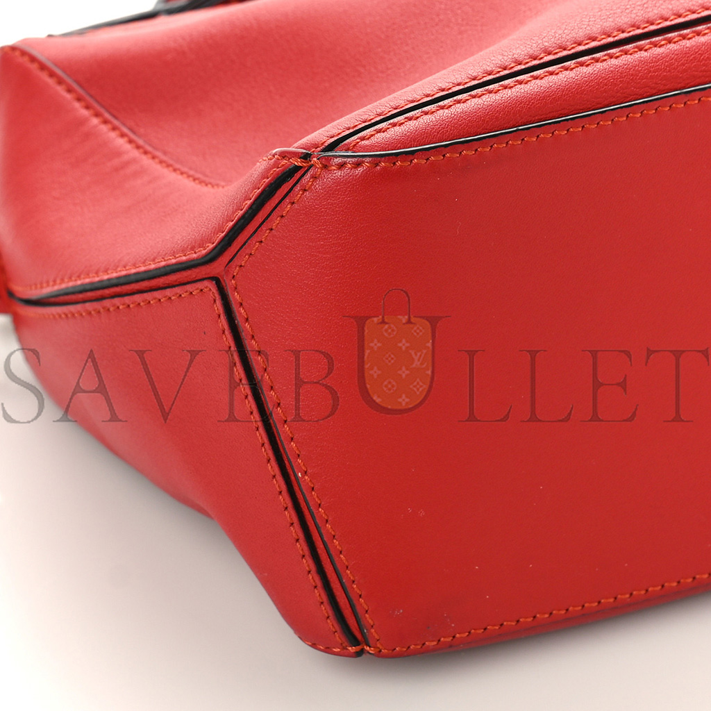 l*ew* calfskin small puzzle bag scarlet (24*16.5*10.5cm)