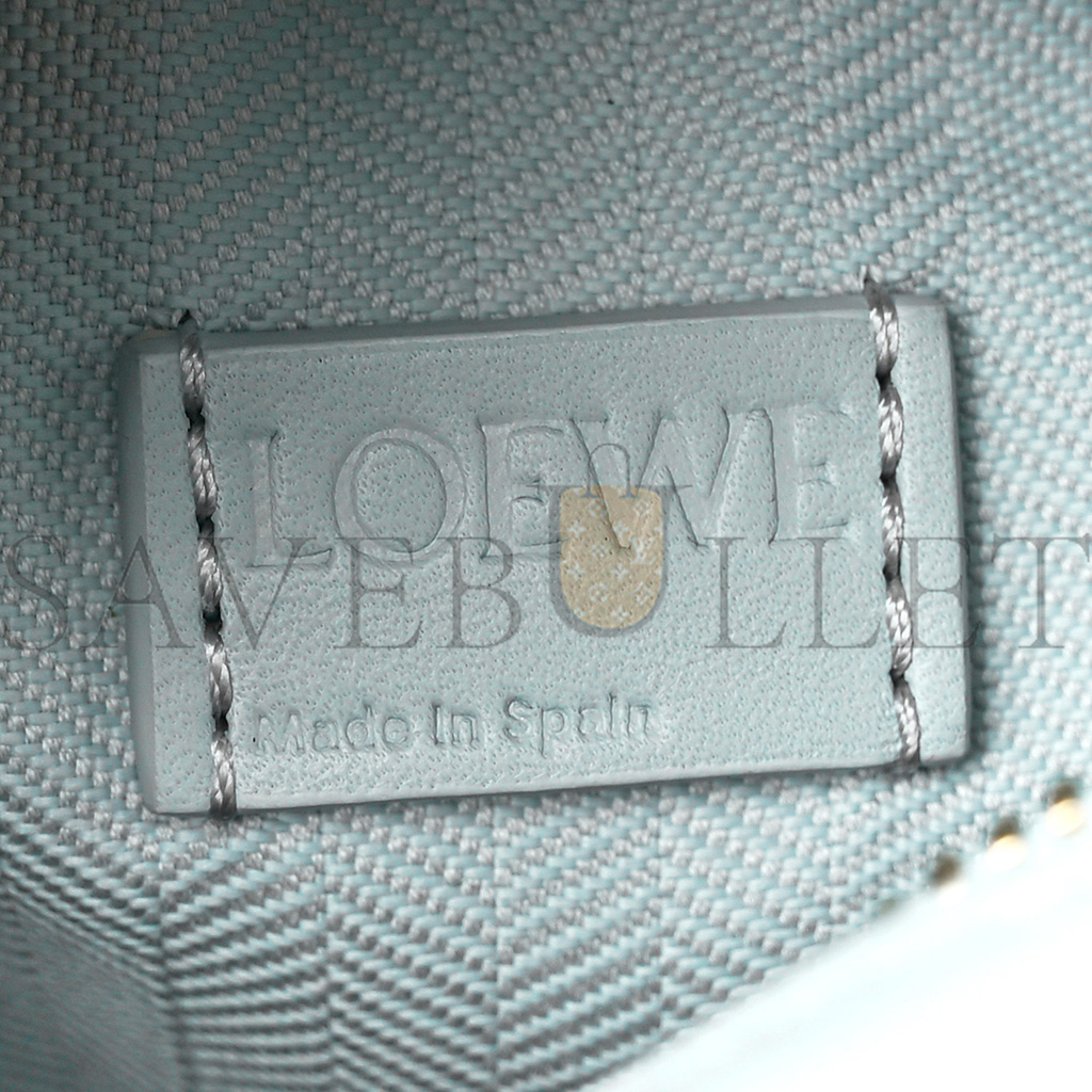 l*ew* calfskin small puzzle bag aqua (18*12.5*8cm)