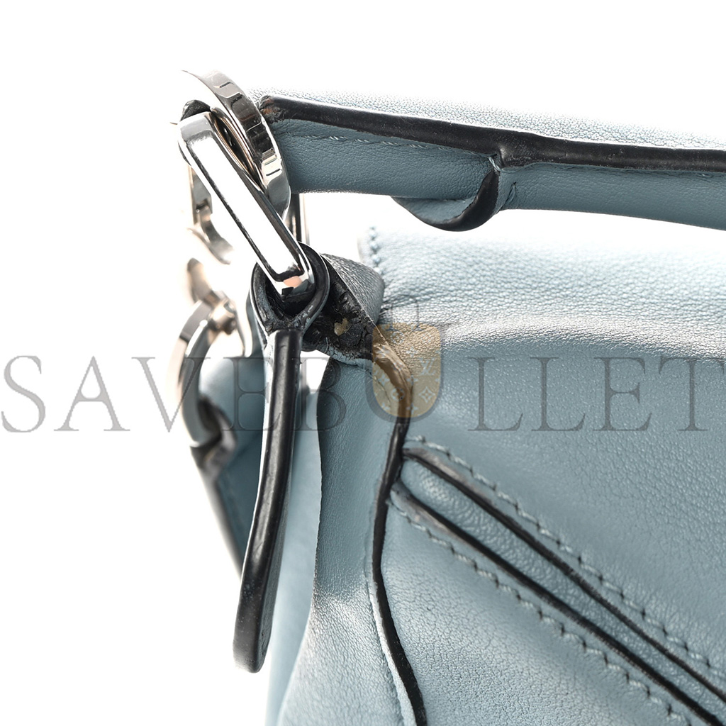 l*ew* calfskin small puzzle bag stone blue (24*16.5*10.5cm)