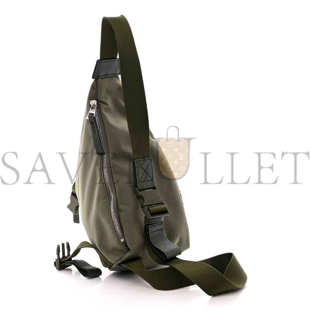 l*ew* jacquard anagram calfskin anton sling avocado green (34*20*10cm)