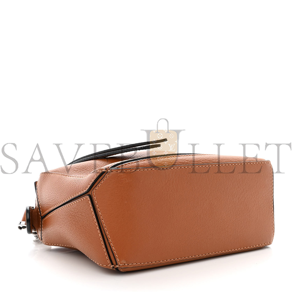 l*ew* calfskin mini puzzle bag tan (18*12.5*8cm)