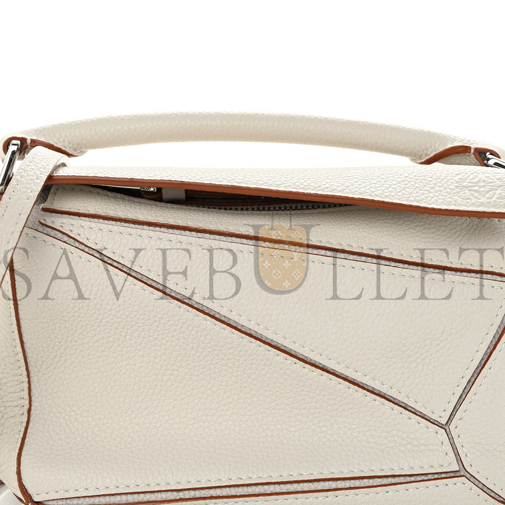 l*ew* calfskin mini puzzle bag soft white (18*12.5*8cm)