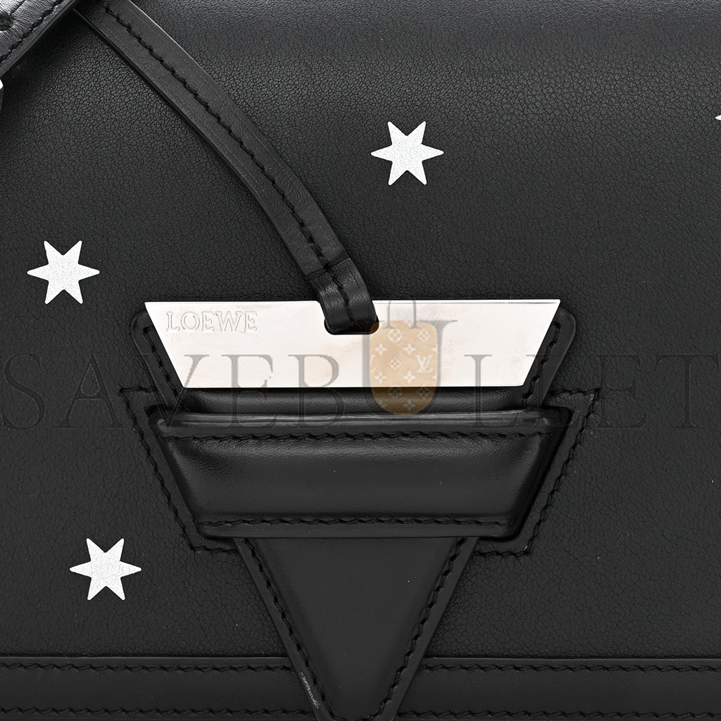 l*ew* calfskin stars medium barcelona shoulder bag black (23*15*10cm)
