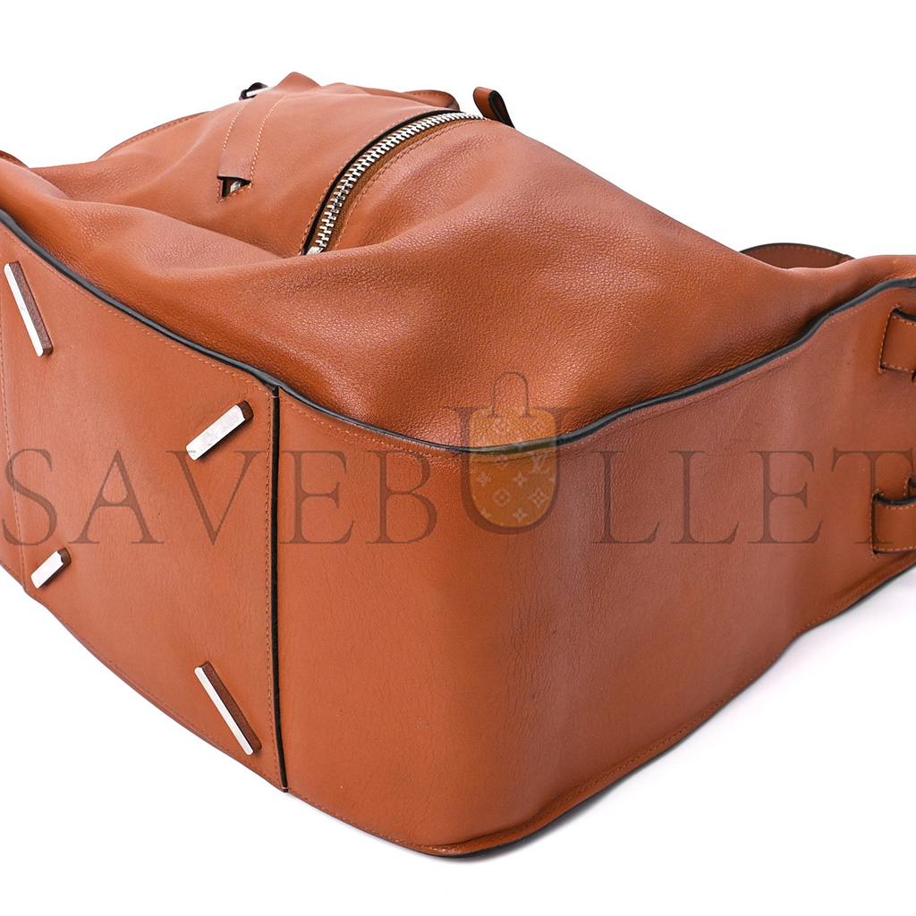 l*ew* calfskin medium hammock shoulder bag tan (34*28*17cm)