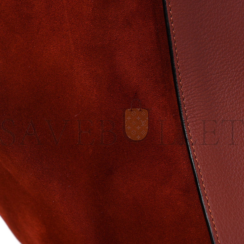 l*ew* calfskin suede hammock shoulder bag red (30*25*13.5cm)